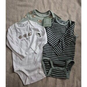 H&M infant bodysuits size 9 months new with tags